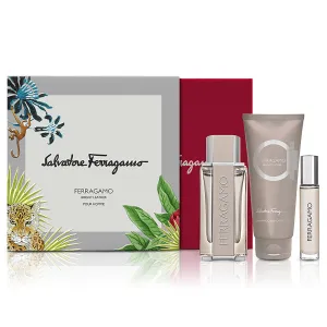 Ferragamo Bright Leather by Salvatore Ferragamo 100ml EDT 3pc Set