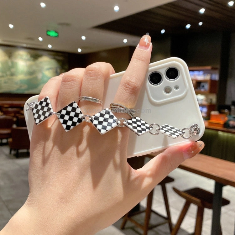 For iPhone 11 Creative Shockproof Silicone TPU Protective Case with Wrist Bracelet Chain