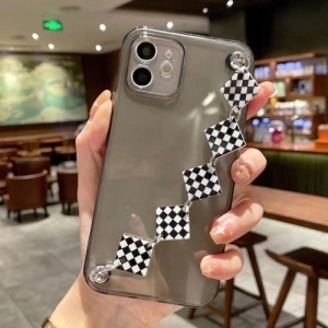 For iPhone 11 Creative Shockproof Silicone TPU Protective Case with Wrist Bracelet Chain