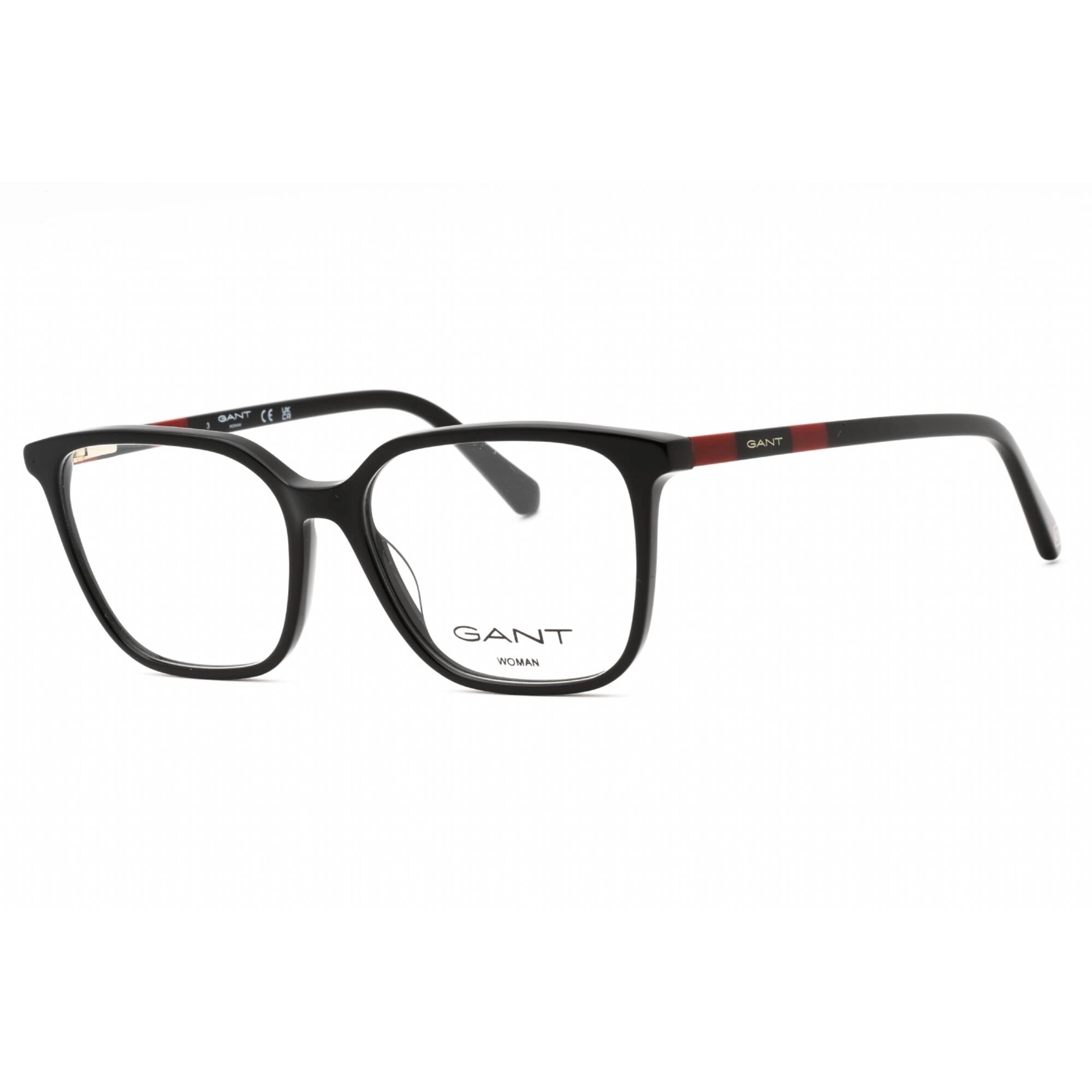 GANT Women's Eyeglasses - Shiny Black Plastic Square Full Rim Frame | GA4150 001