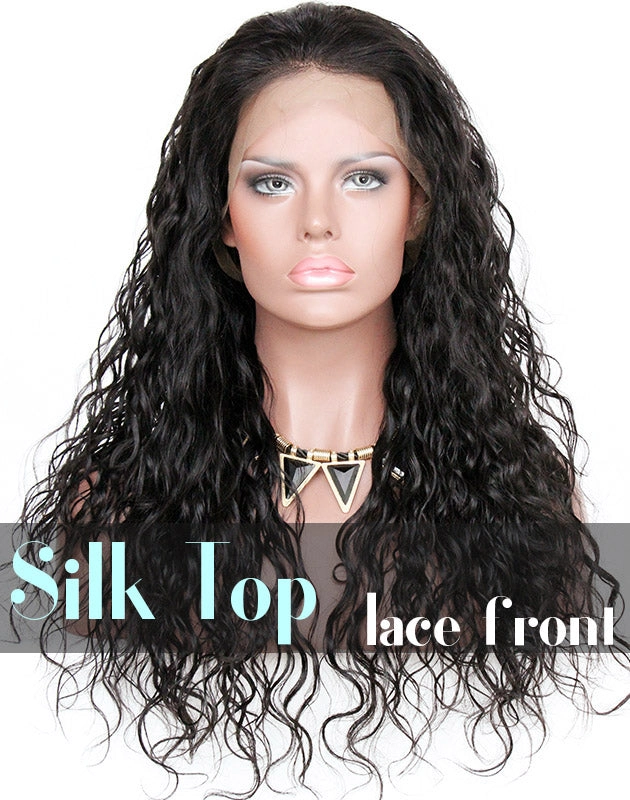 Glueless Silk Top Lace Front Wig: Loose Curl