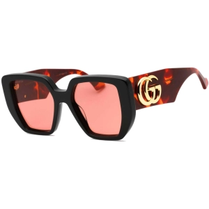 Gucci Women's Sunglasses - Black/Havana Butterfly Full Rim Plastic Frame | GG0956S 009