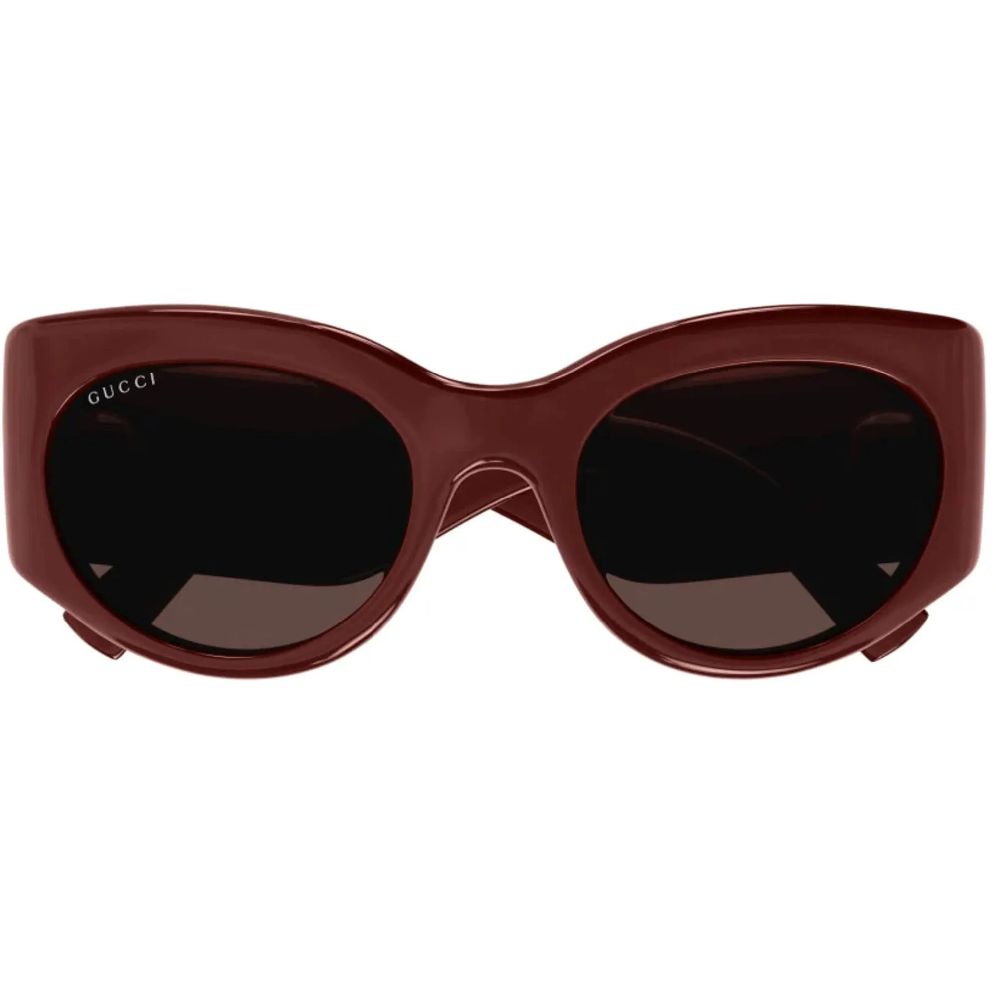 Gucci Women's Sunglasses - Burgundy Injected Plastic Full Rim Oval Frame | GG1544S 002