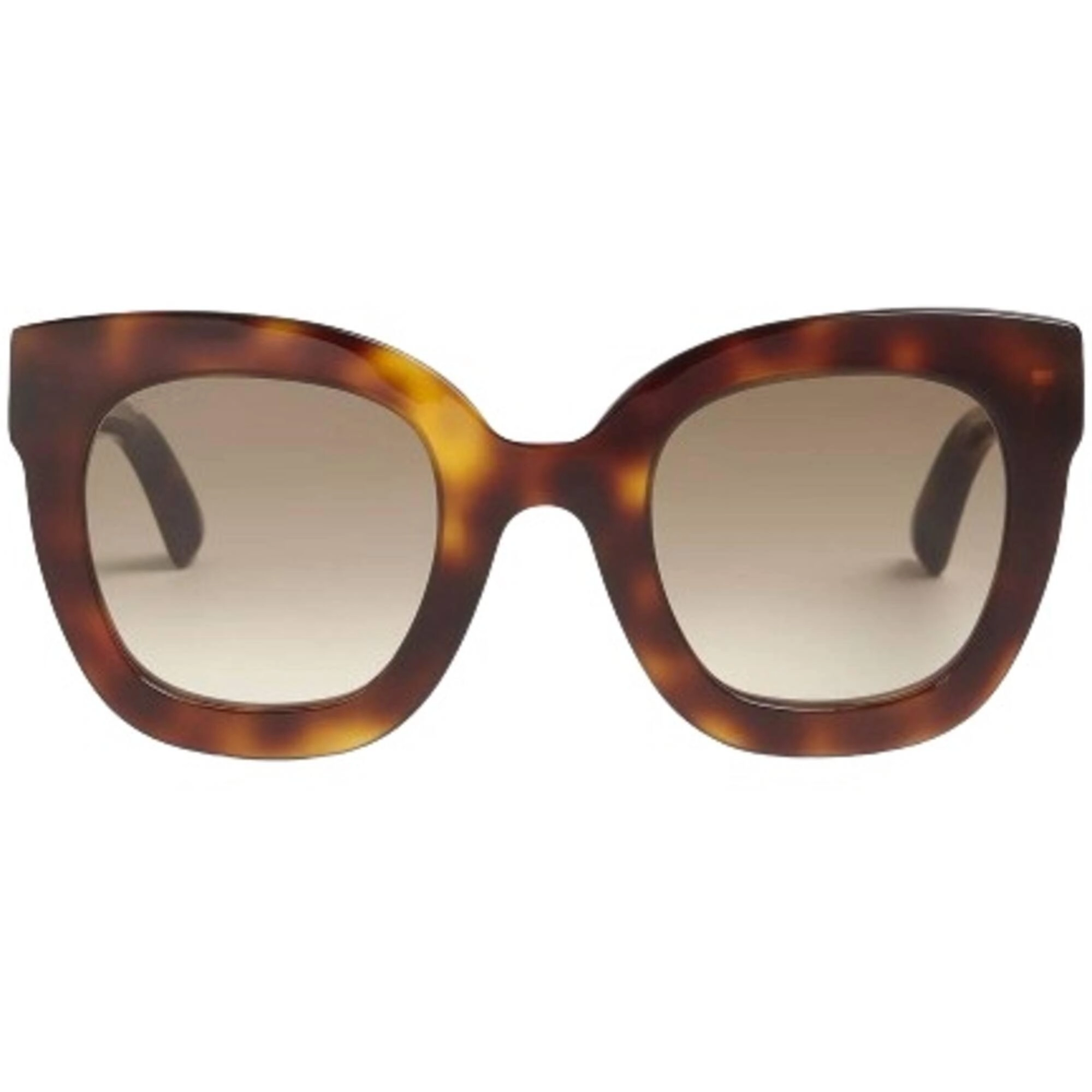 Gucci Women's Sunglasses Havana Fixed Nose Pads Full Rim Butterfly Frame | GG0208S 003