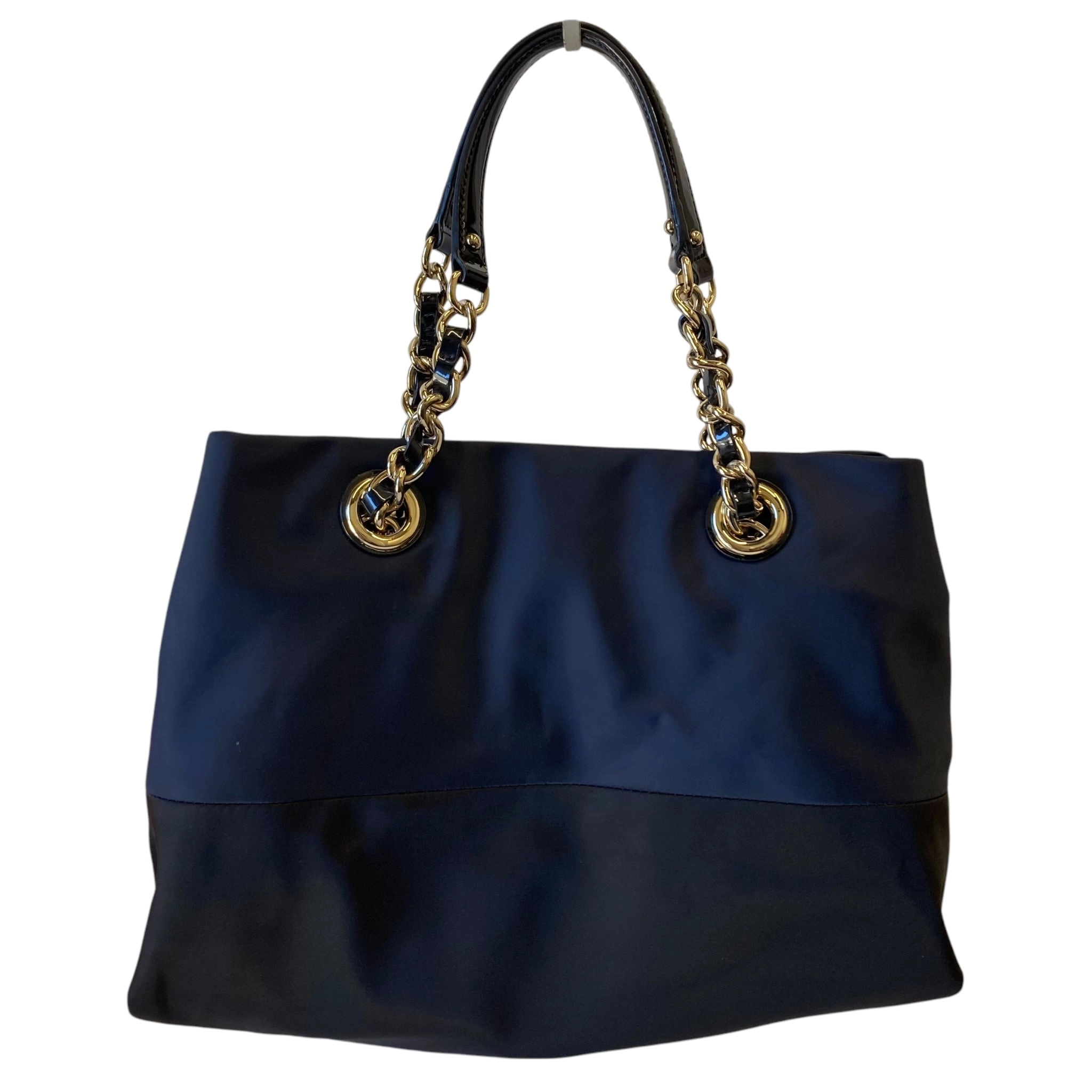 Handbag Designer By Kate Spade In Black & Blue, Size:Medium