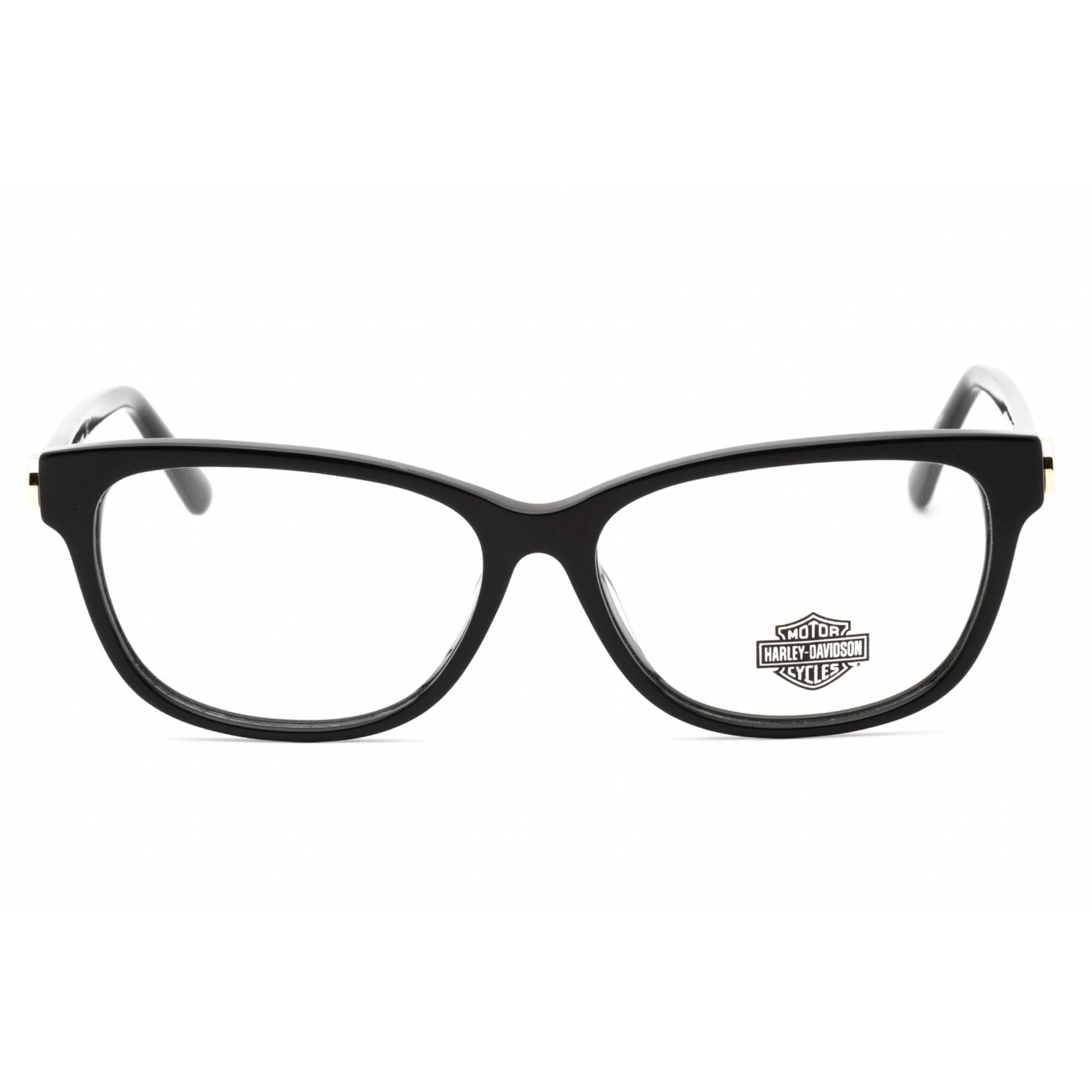 Harley Davidson Women's Eyeglasses - Clear Demo Lens Shiny Black Frame | HD0566 001