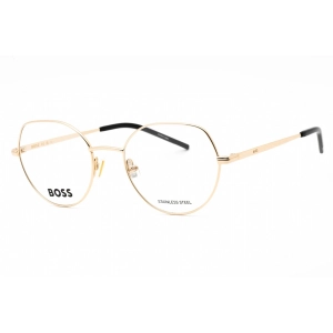 Hugo Boss Women's Eyeglasses - Gold Geometric Metal Full Rim Frame | BOSS 1591 0J5G 00