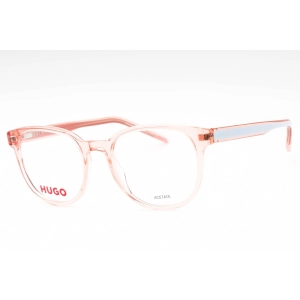 Hugo Women's Eyeglasses - Peach Square Shape Frame Clear Demo Lens | HG 1303 0733 00