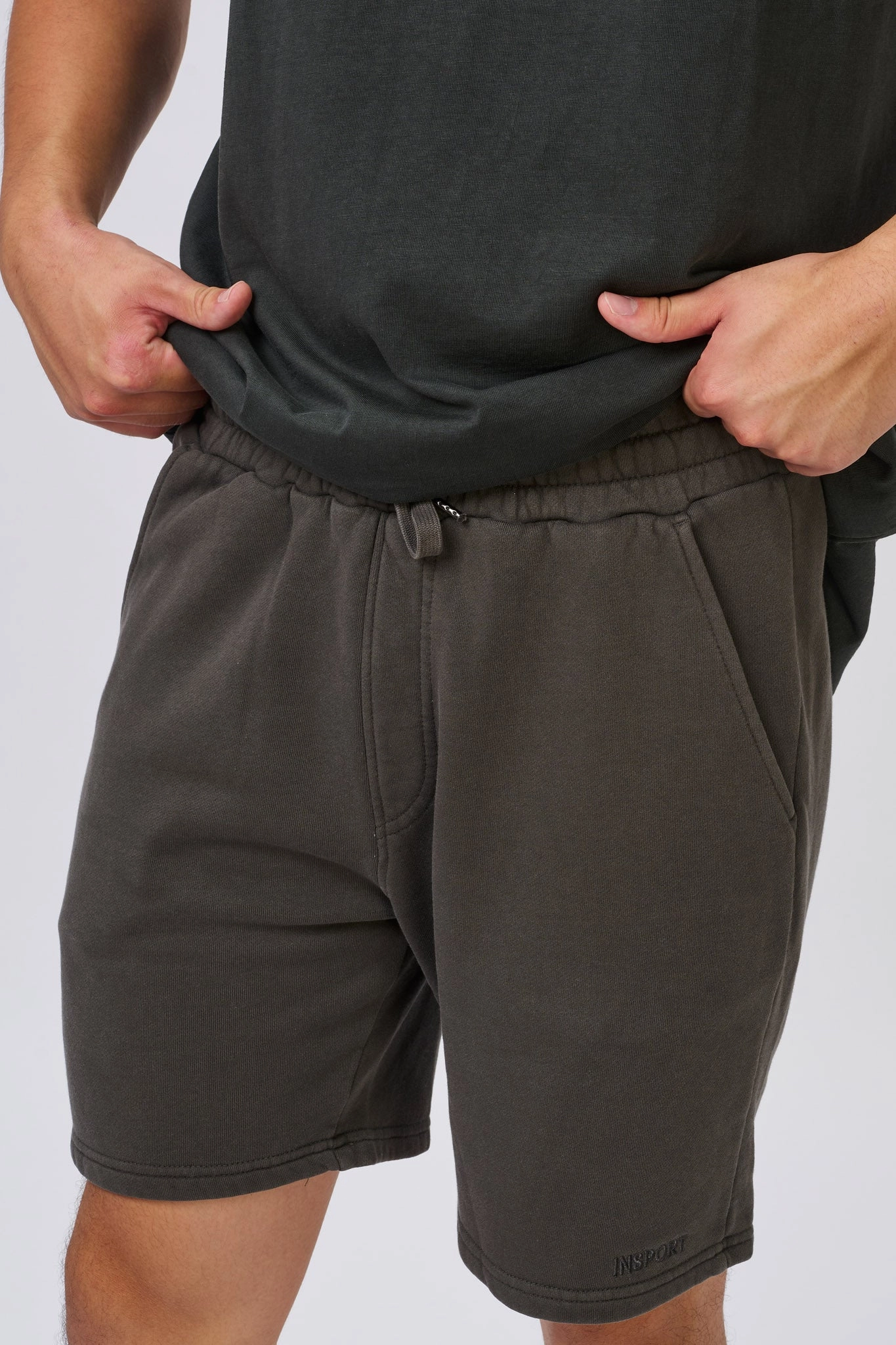 INSPORT MEN'S EASTON FLEECE ONYX SHORTS