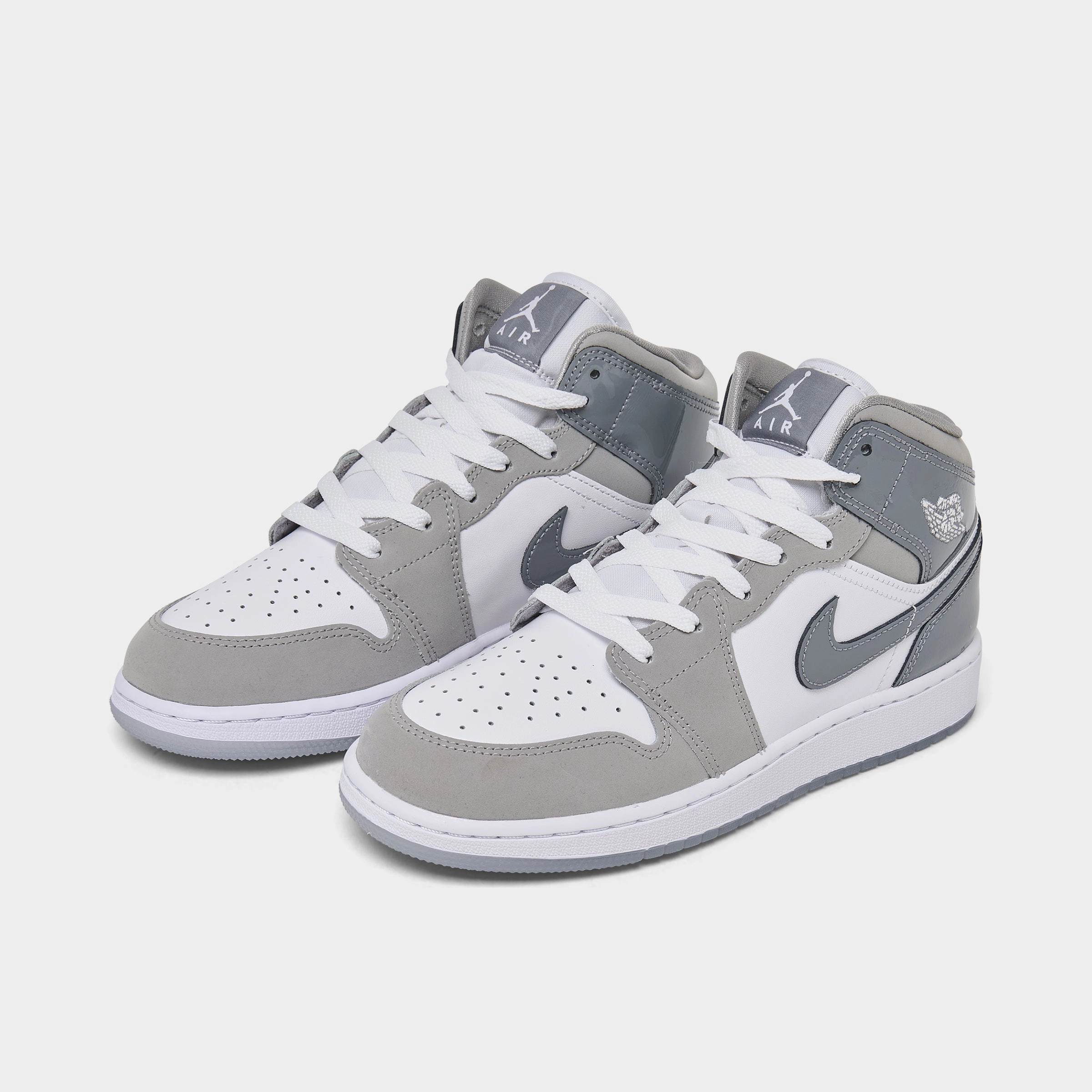 Jordan 1 Mid SE GS White / Cool Grey - Medium Grey