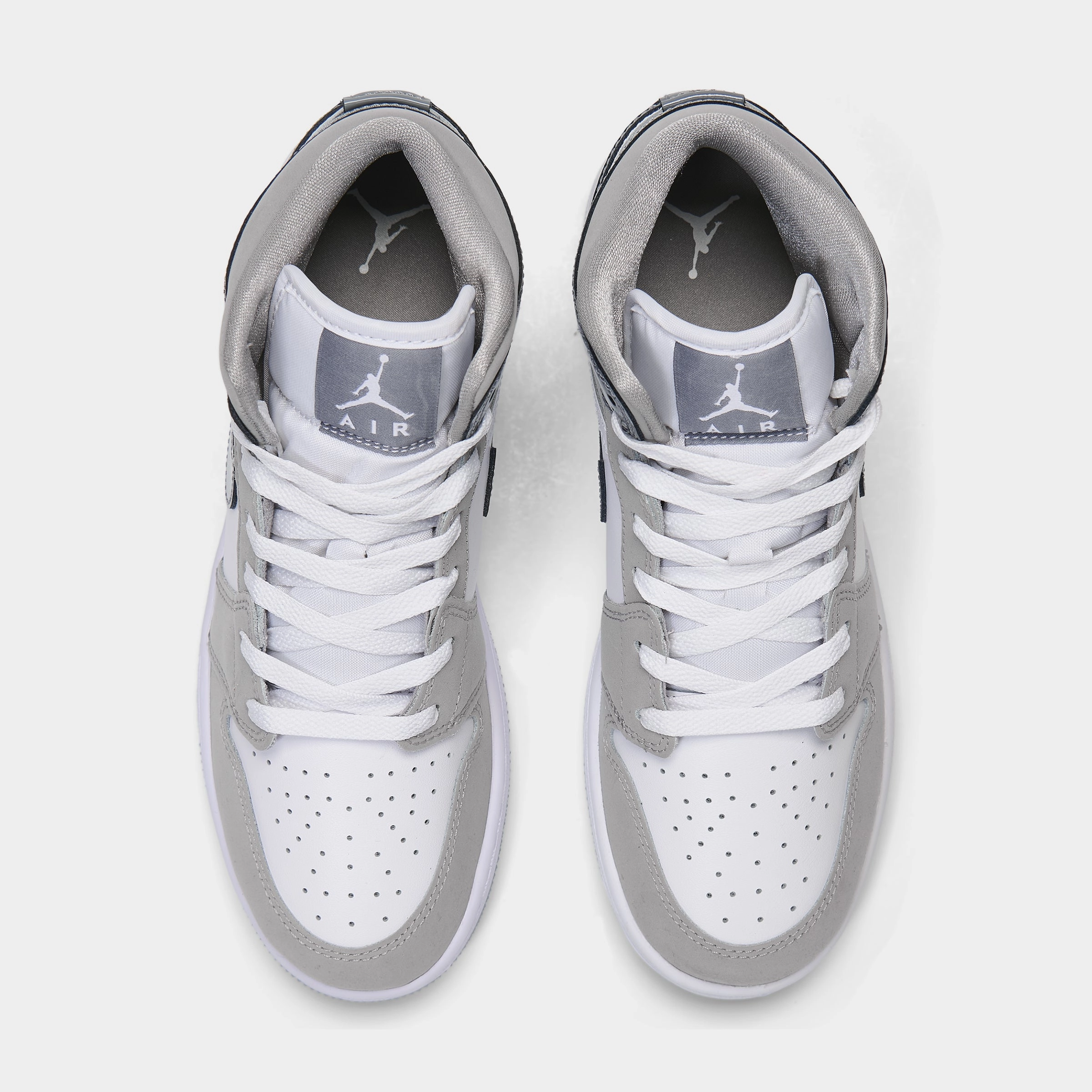 Jordan 1 Mid SE GS White / Cool Grey - Medium Grey