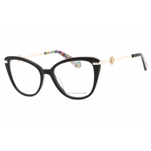 Kate Spade Women's Eyeglasses - Black Cat Eye Frame Clear Demo Lens | FLAVIA 0807 00