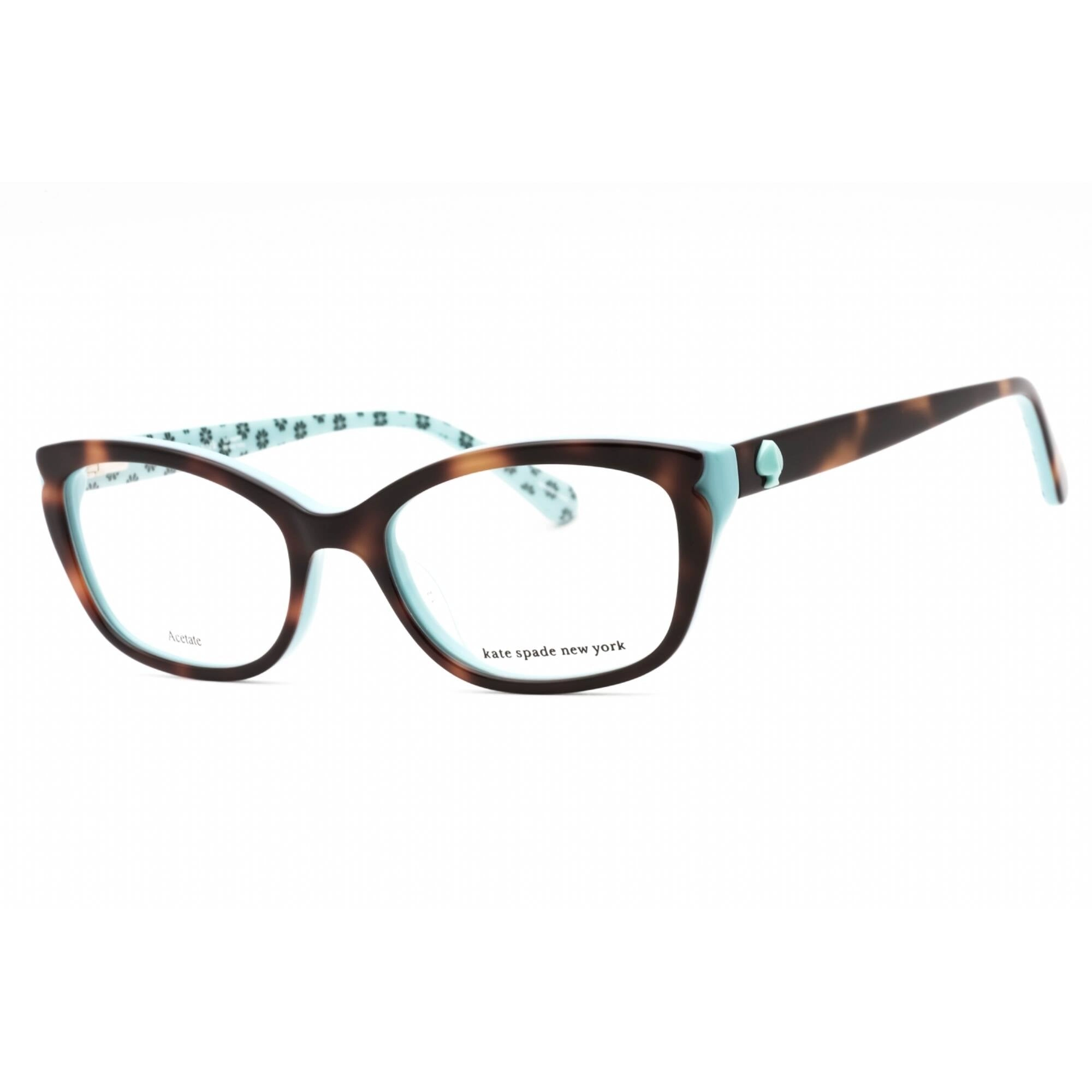 Kate Spade Women's Eyeglasses - Havana Pattern Green Cat Eye Frame | ARABELLE 02NL 00
