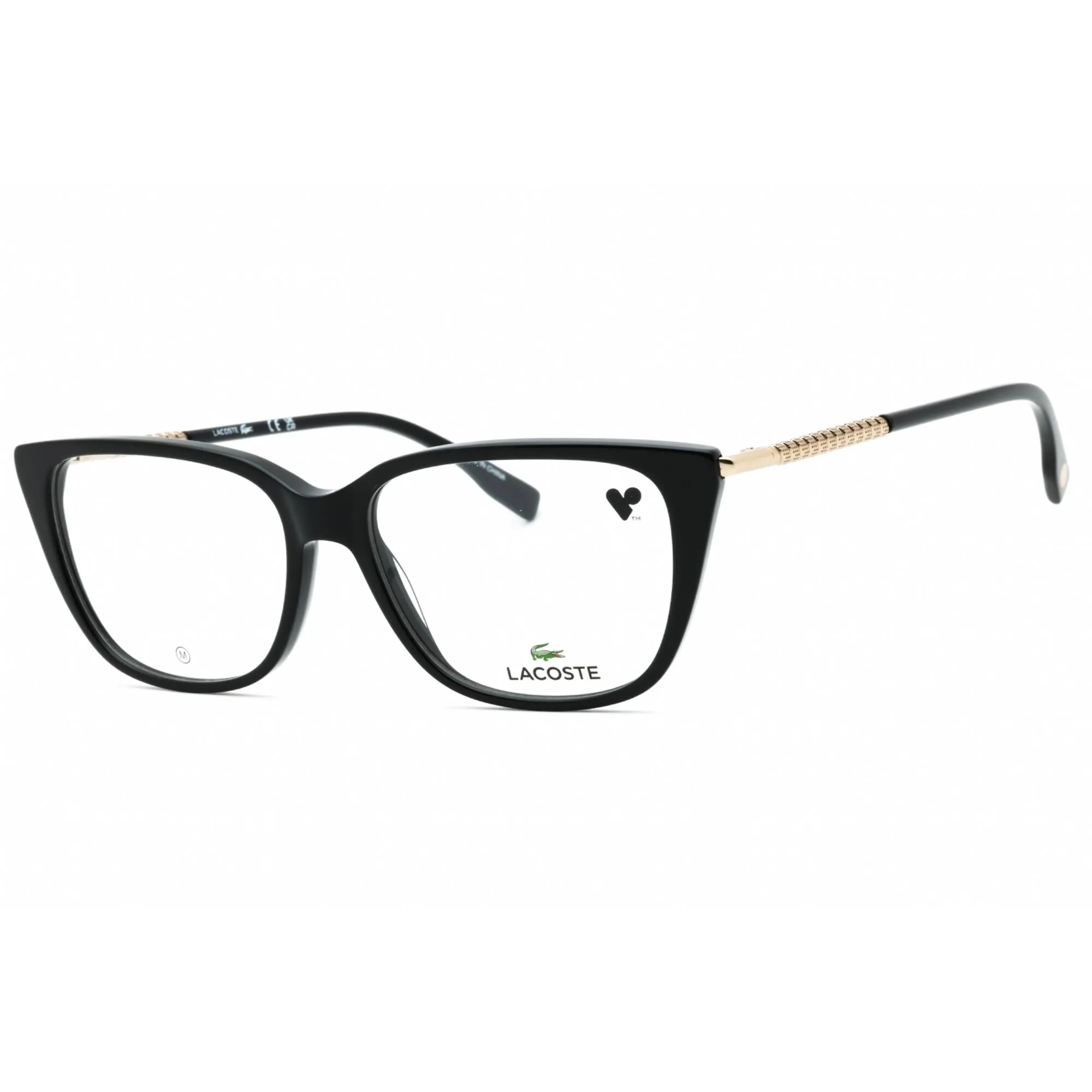 Lacoste Women's Eyeglasses - Black Acetate Cat Eye Shape Full Rim Frame | L2939 001