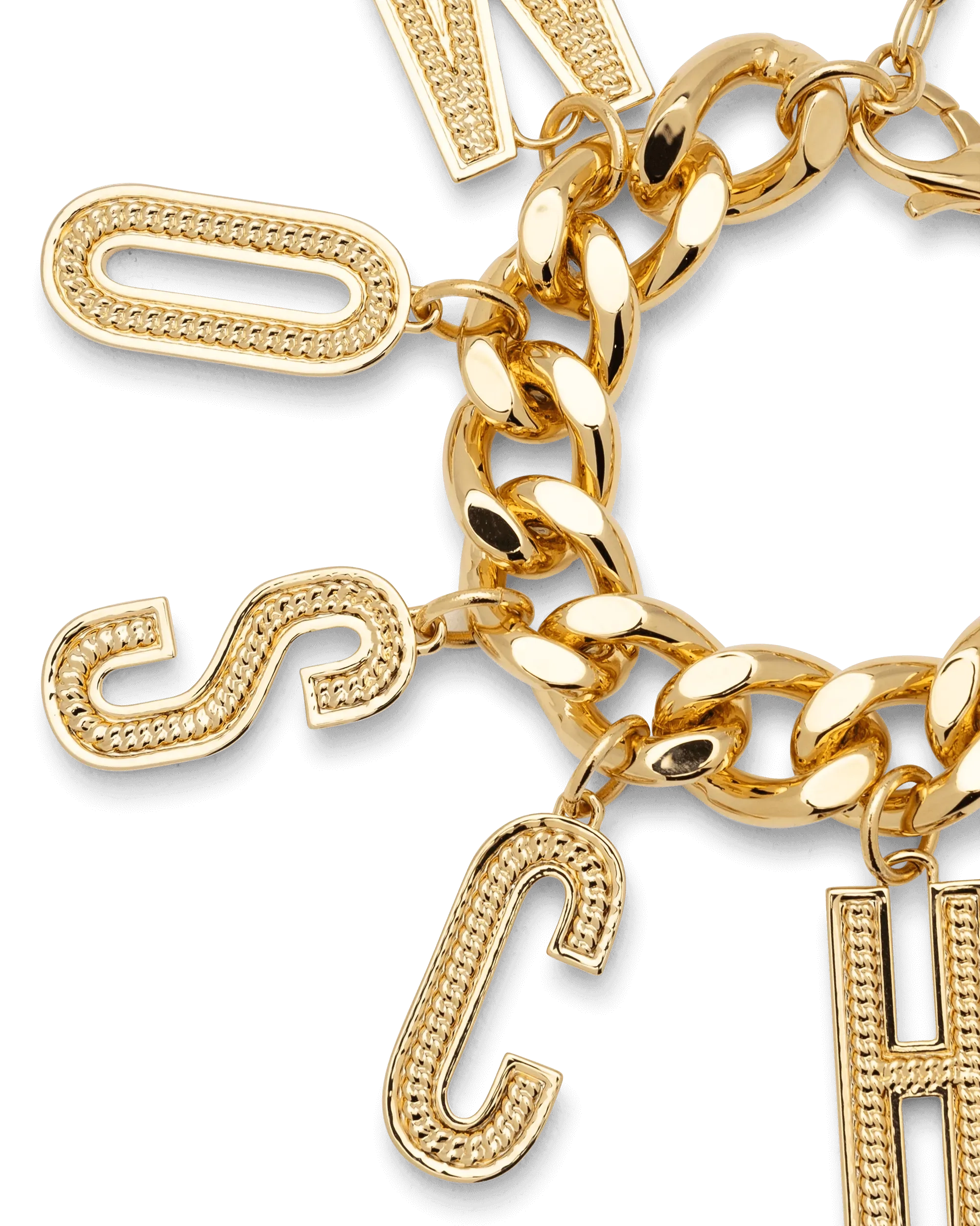 Logo Lettering Cuban Chain Bracelet