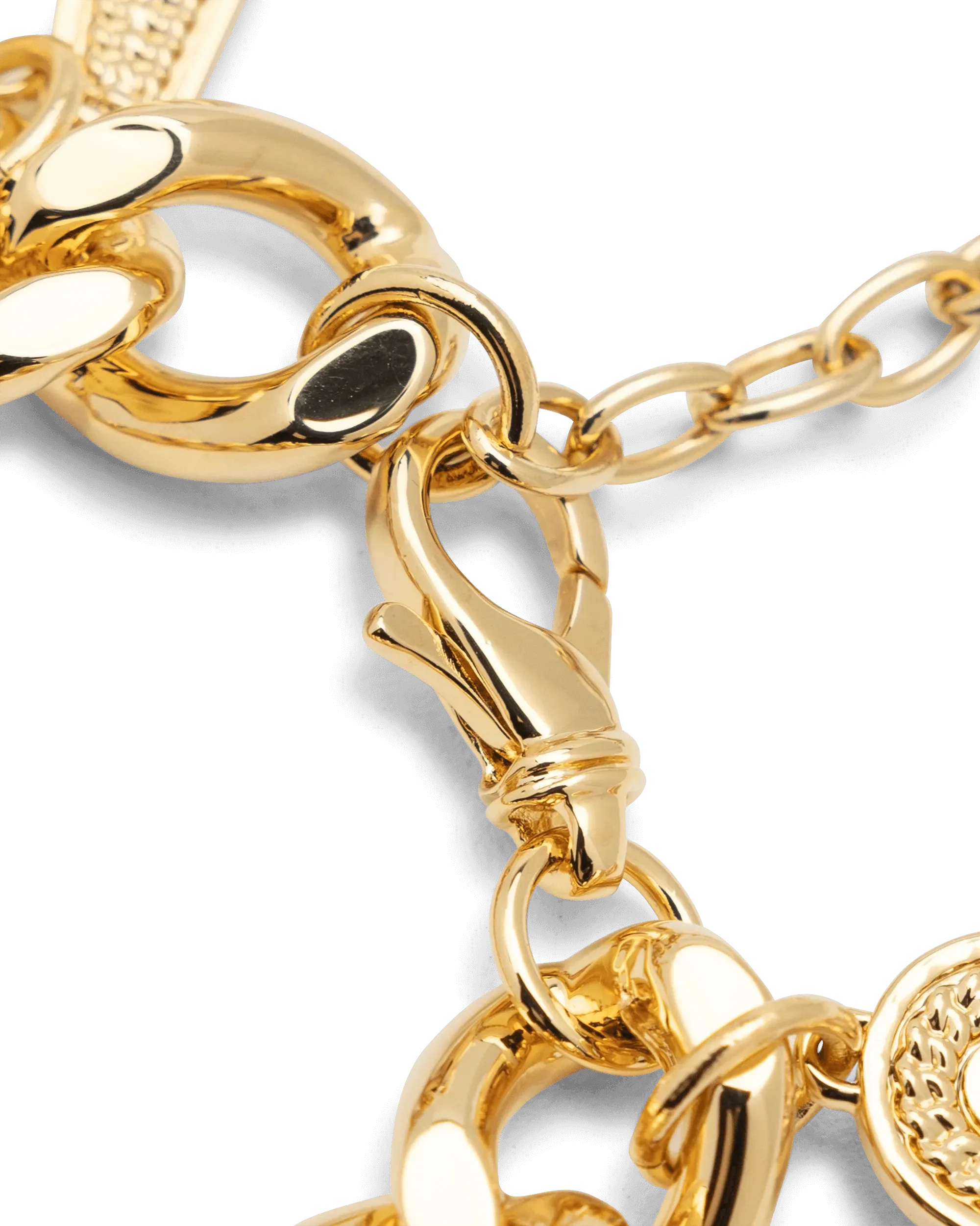 Logo Lettering Cuban Chain Bracelet