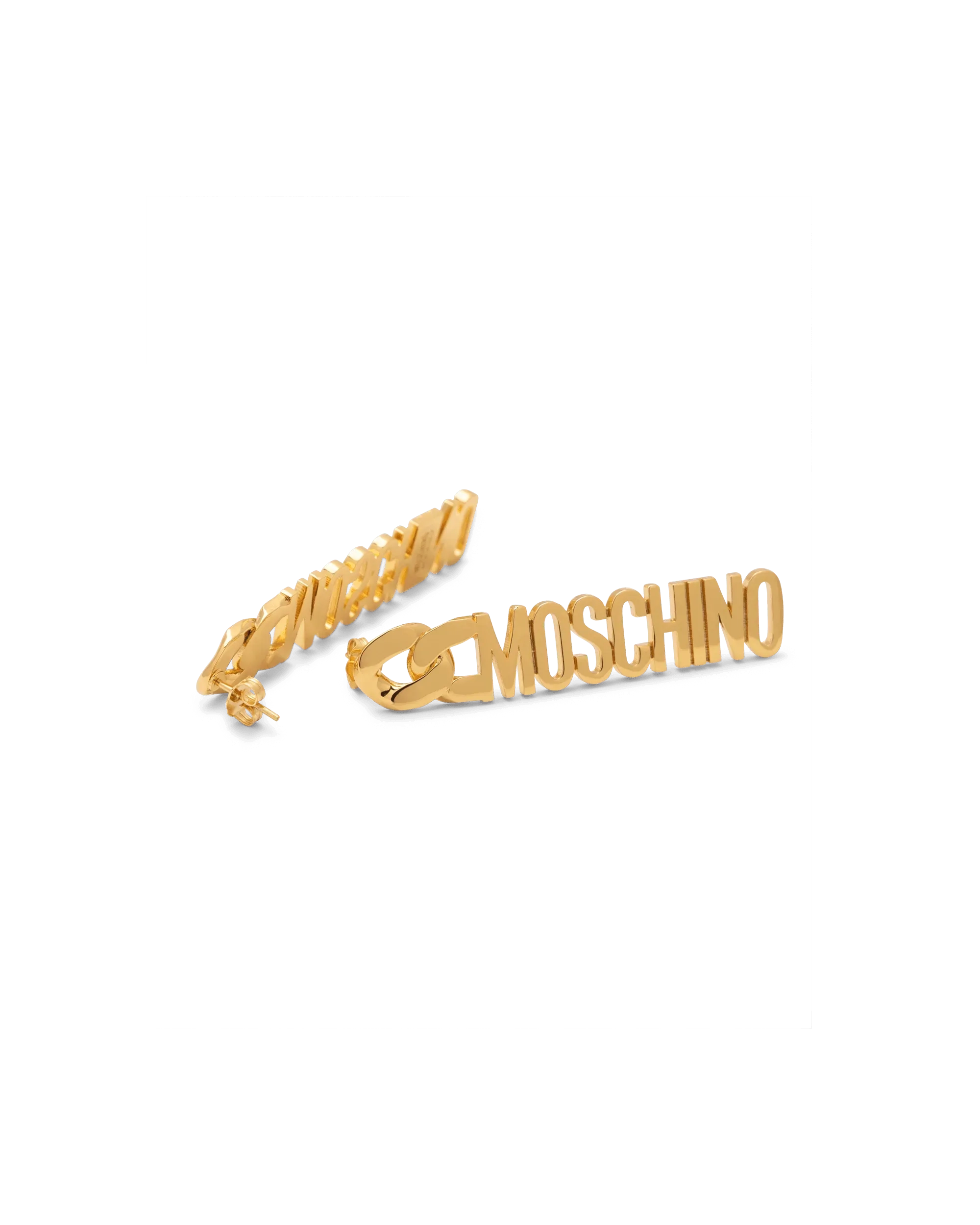 Logo Lettering Pendant Earrings