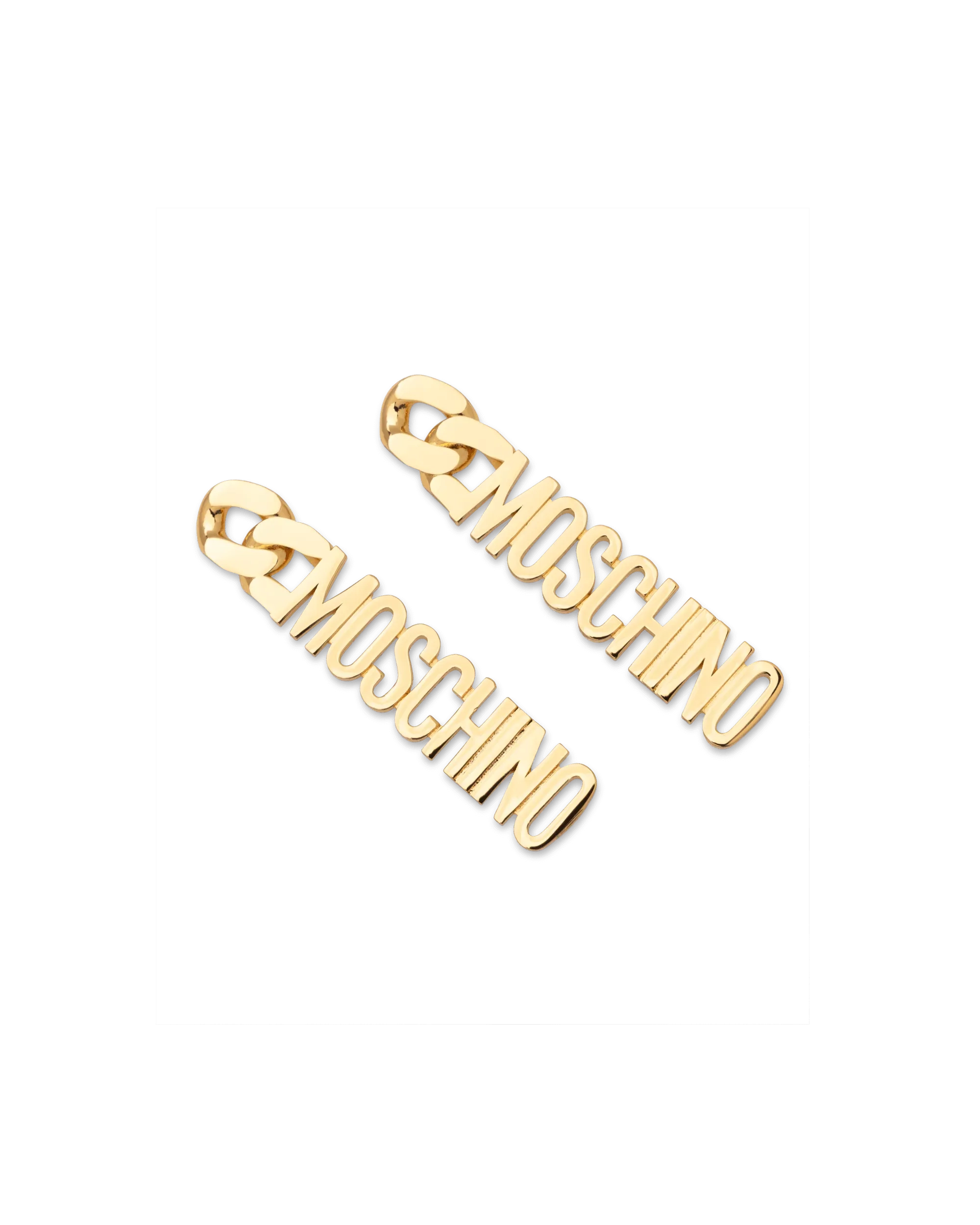 Logo Lettering Pendant Earrings