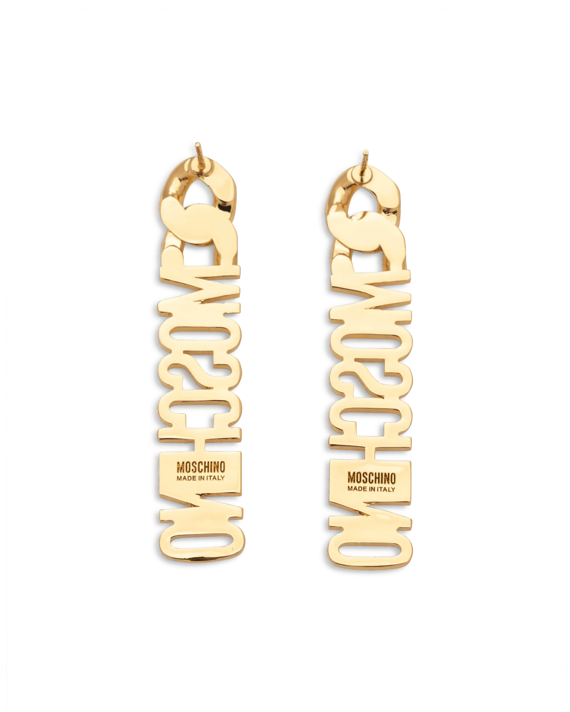 Logo Lettering Pendant Earrings