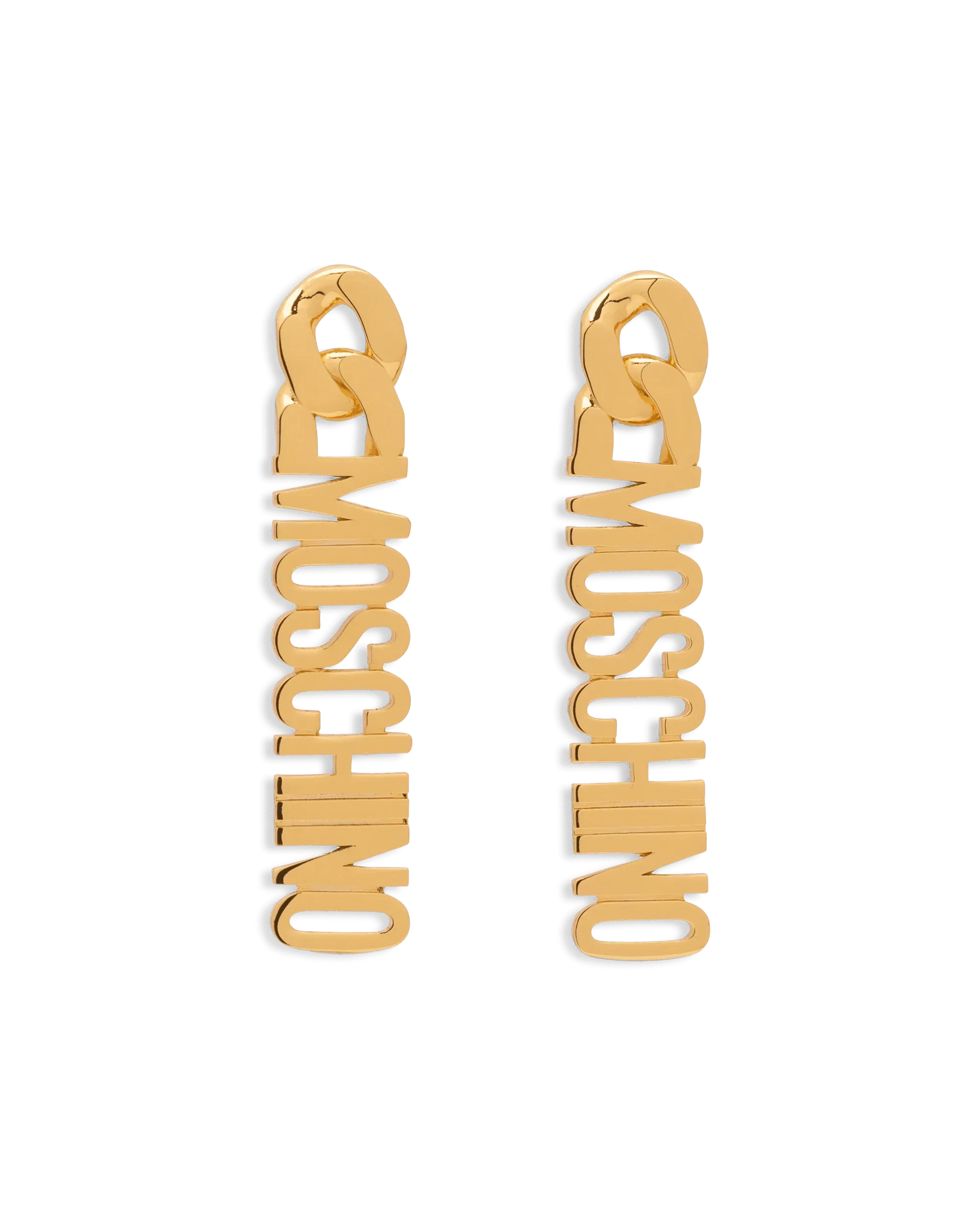 Logo Lettering Pendant Earrings