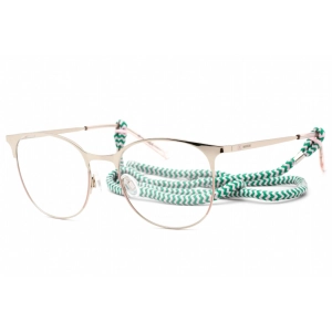 M Missoni Women's Eyeglasses - Clear Lens Pink Gold Round Frame | MMI 0026 0S45 00