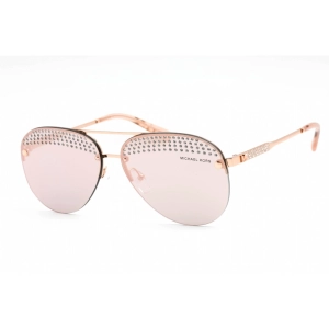Michael Kors Women's Sunglasses - Half Rim Rose Gold Metal Aviator | 0MK1135B 11084Z