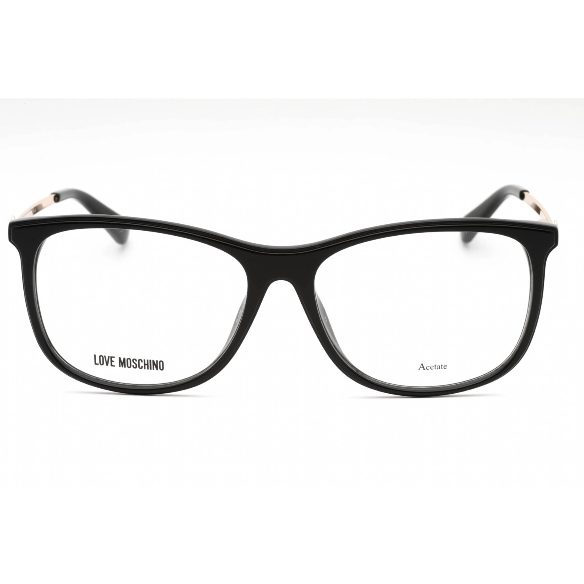 Moschino Love Women's Eyeglasses - Black Acetate Square Full Rim Frame | MOL589 807