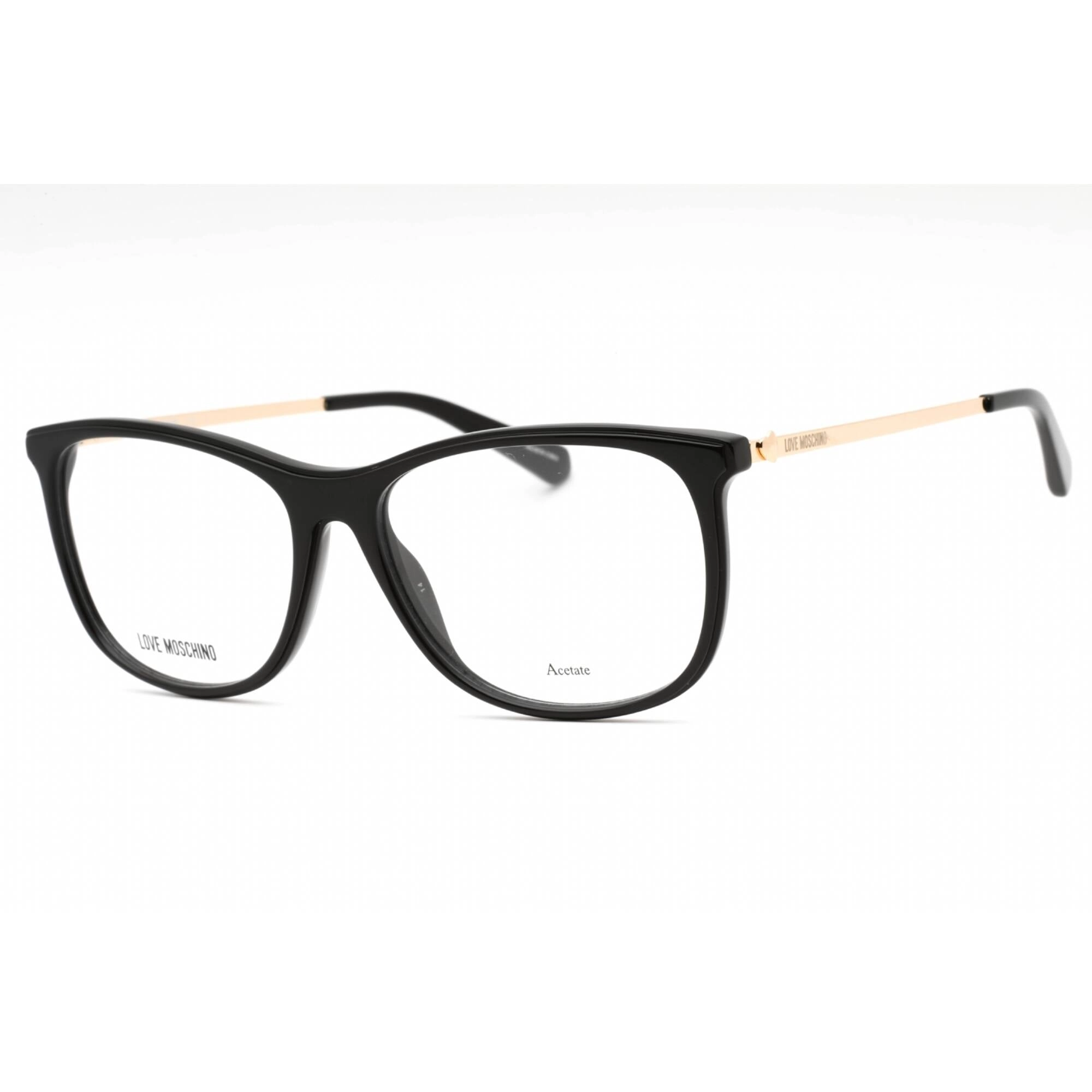 Moschino Love Women's Eyeglasses - Black Acetate Square Full Rim Frame | MOL589 807