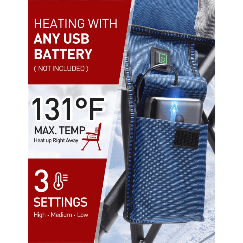 Mpow Heated camping chair Blue