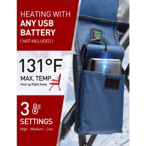 Mpow Heated camping chair Blue