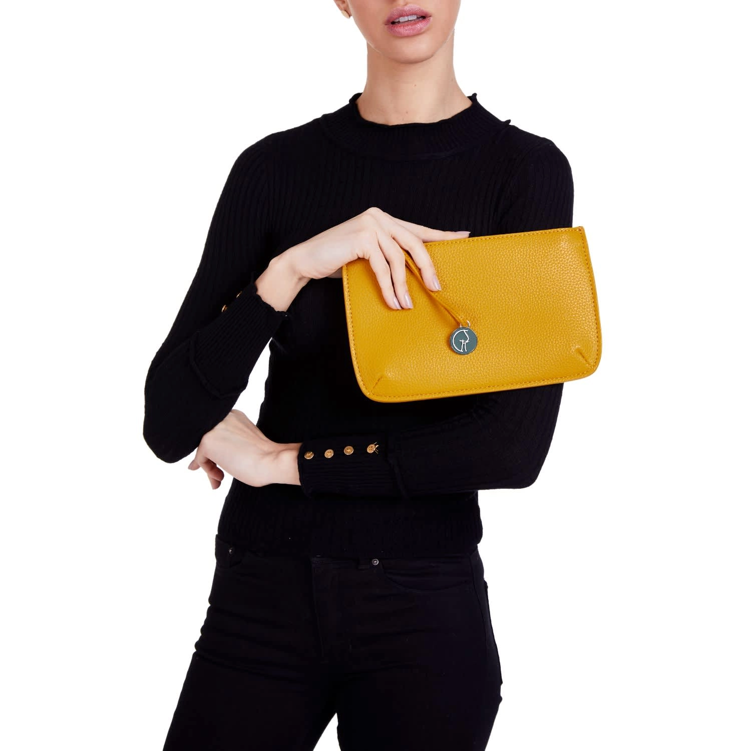 Multi-Function Vegan Leather Clutch | Mustard