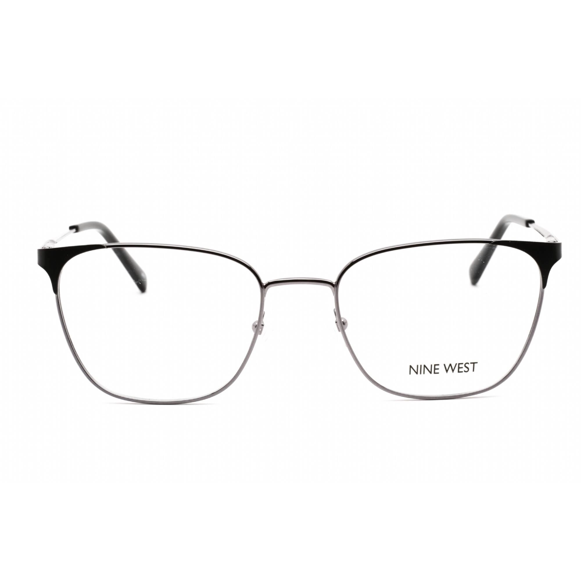 Nine West Women's Eyeglasses - Full Rim Black Metal Rectangular Frame | NW1096 001
