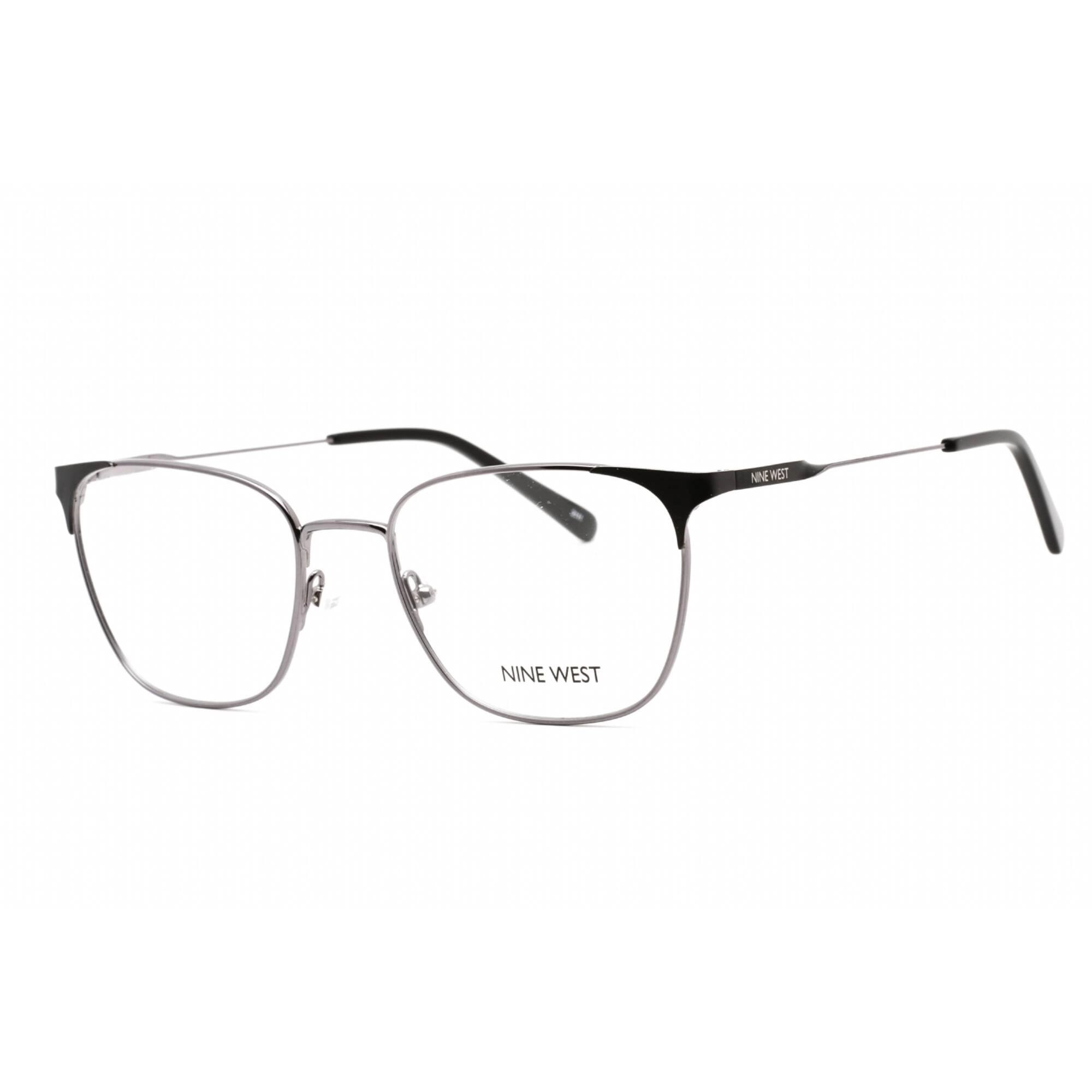 Nine West Women's Eyeglasses - Full Rim Black Metal Rectangular Frame | NW1096 001