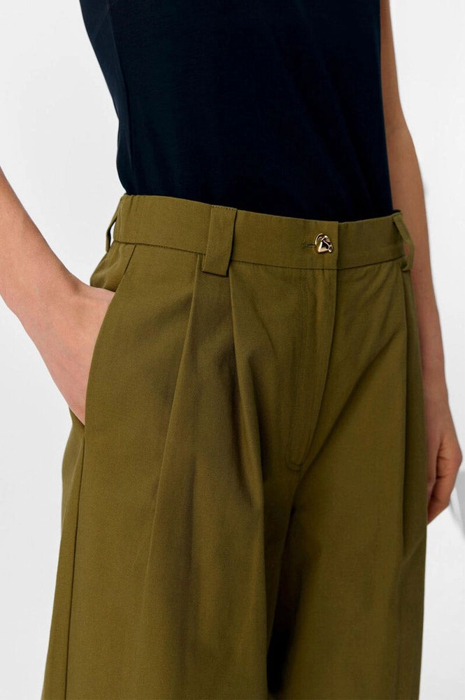 Object Meilin Olive Barrel Leg Trousers