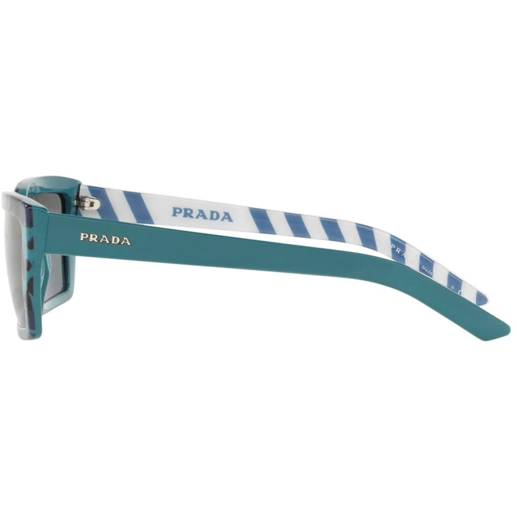 Prada Women's Sunglasses - Camouflage Green Rectangular | PRADA 0PR 04VS 4456Q057