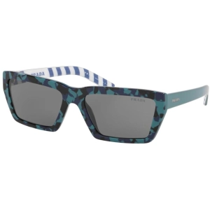 Prada Women's Sunglasses - Camouflage Green Rectangular | PRADA 0PR 04VS 4456Q057