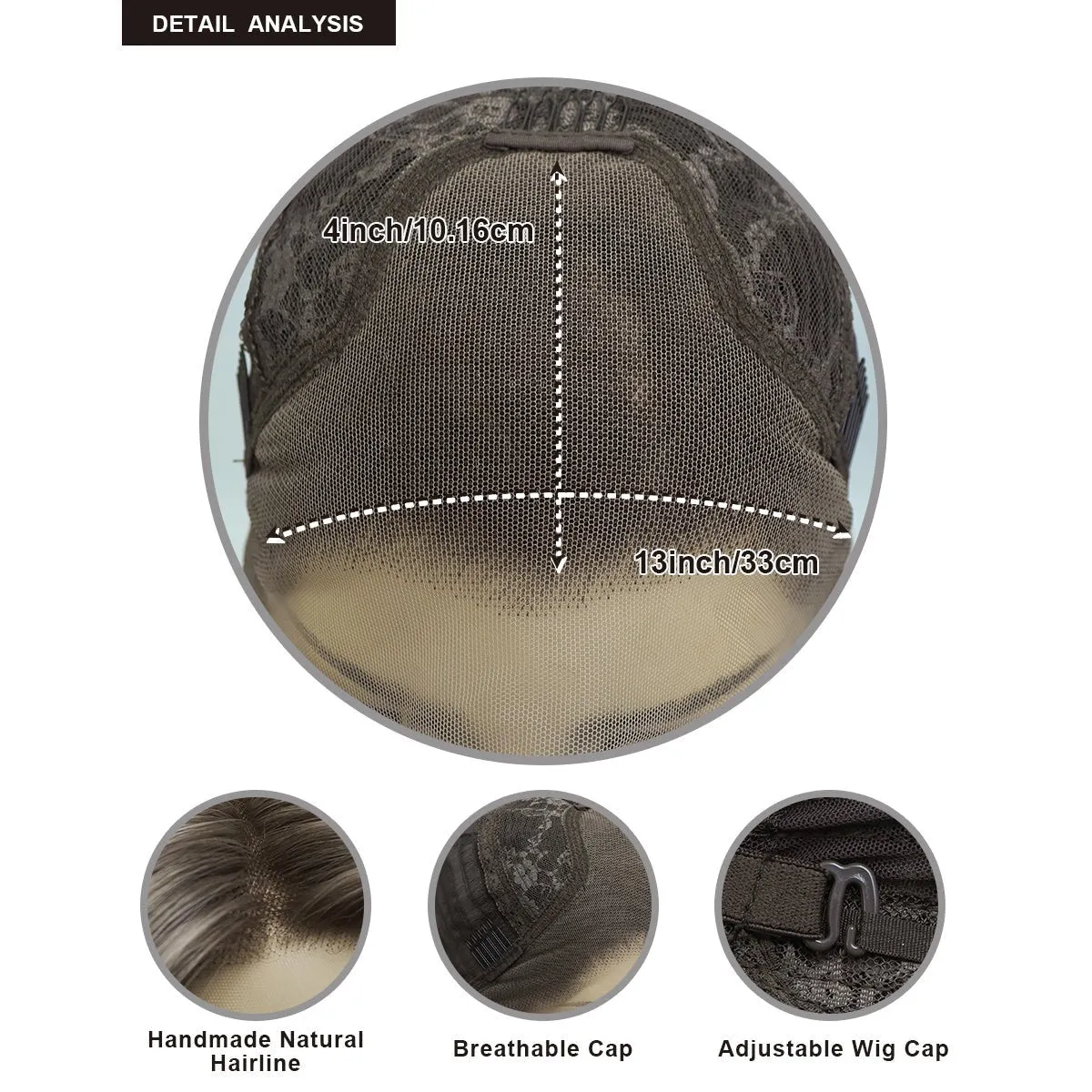 PRE-ORDER Sabrina cool tone blonde with highlight 14inches with layer cut 13*4 free part lace front wigs K141-2183-C13X4