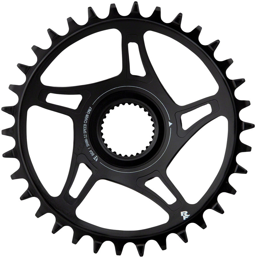 RaceFace Bosch G4 Direct Mount Hyperglide  eMTB Chainring (52mm Chainline) - 34t, Steel, Requires Shimano 12-speed HG  Chain, Black
