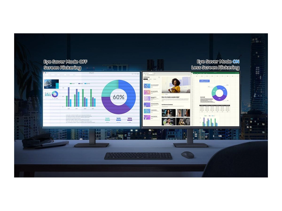 Samsung S22D304GAN - S30GD Series - LED monitor - 22 - 1920 x 1080 Full HD (1080p) @ 100 Hz - IPS - 250 cd/mï¿½ - 1000:1 - 5