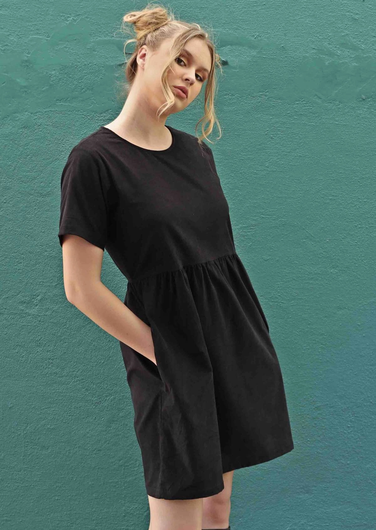 Seconds Mabel Pincord Dress Black