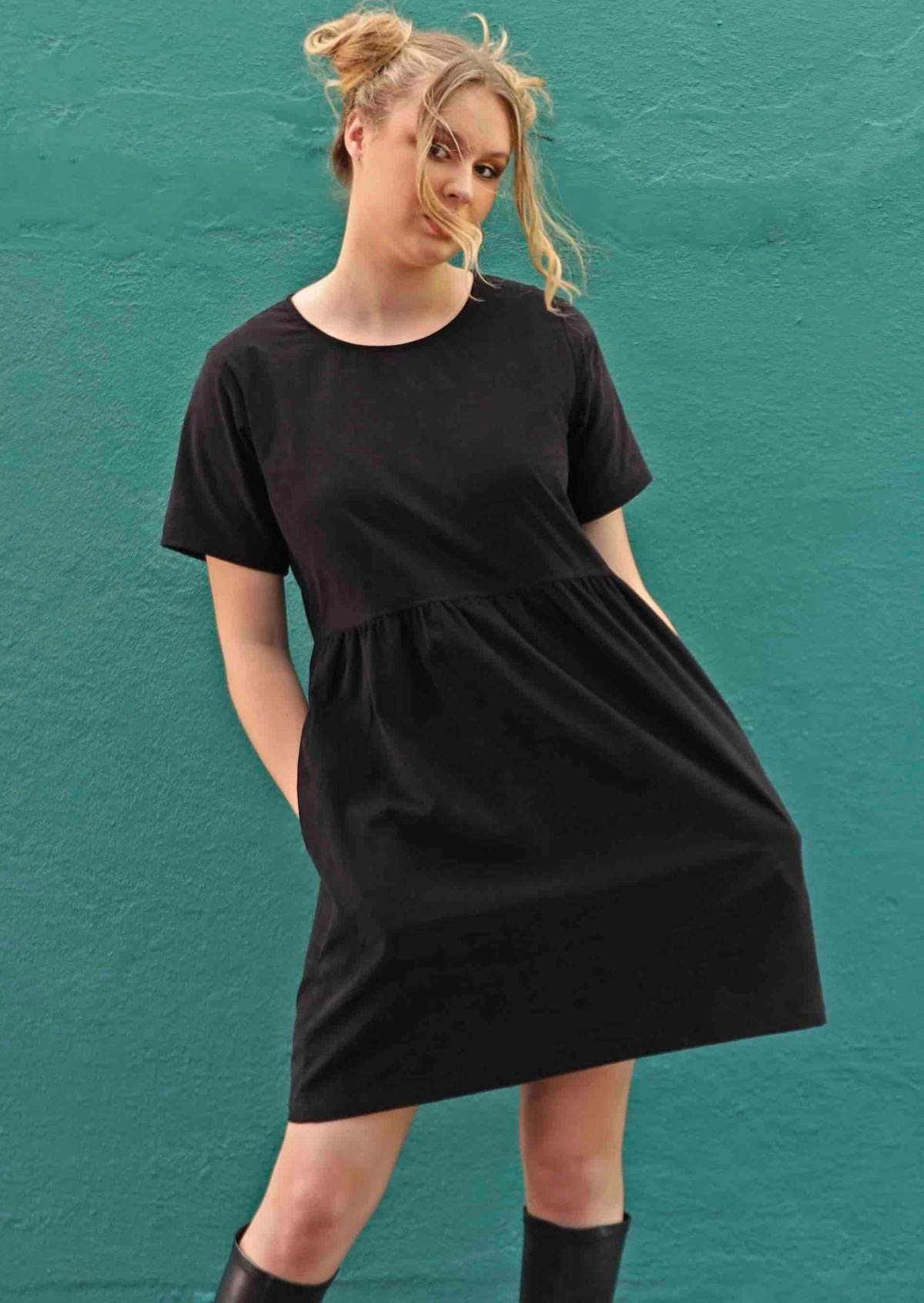 Seconds Mabel Pincord Dress Black