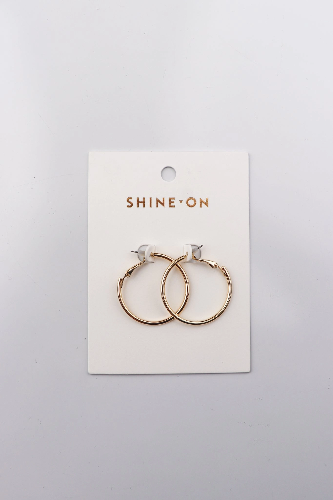 Shine On Label Small Hoop Gold