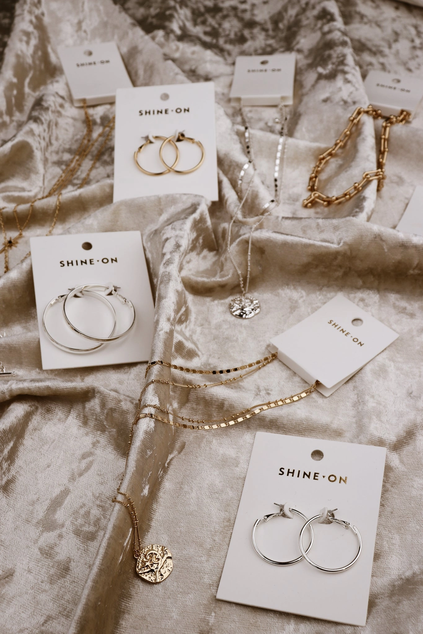 Shine On Label Small Hoop Gold