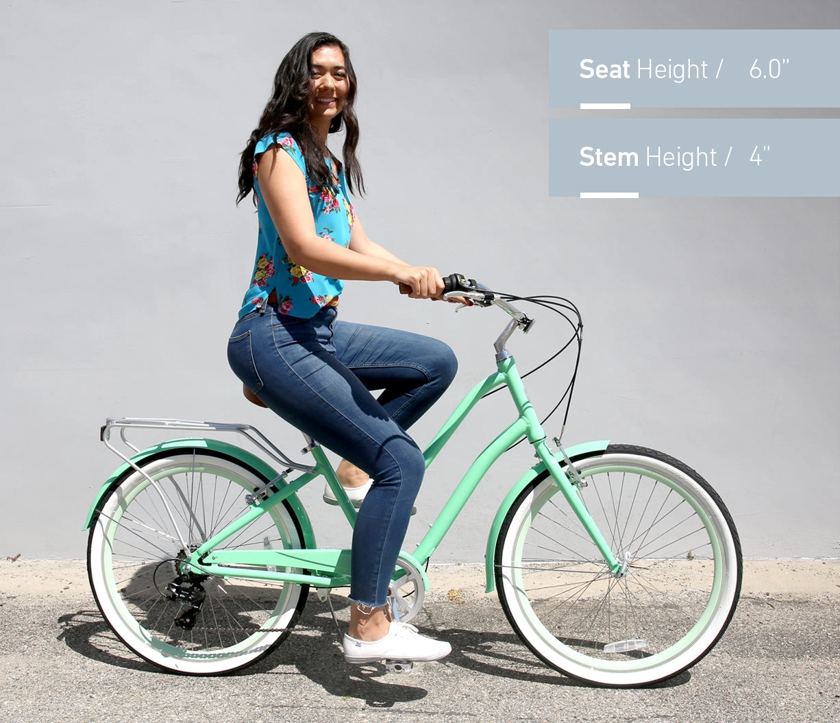 sixthreezero EVRYjourney Women's Casual Edition 7-Speed w/ Integrated Cable Lock, Light and Basket