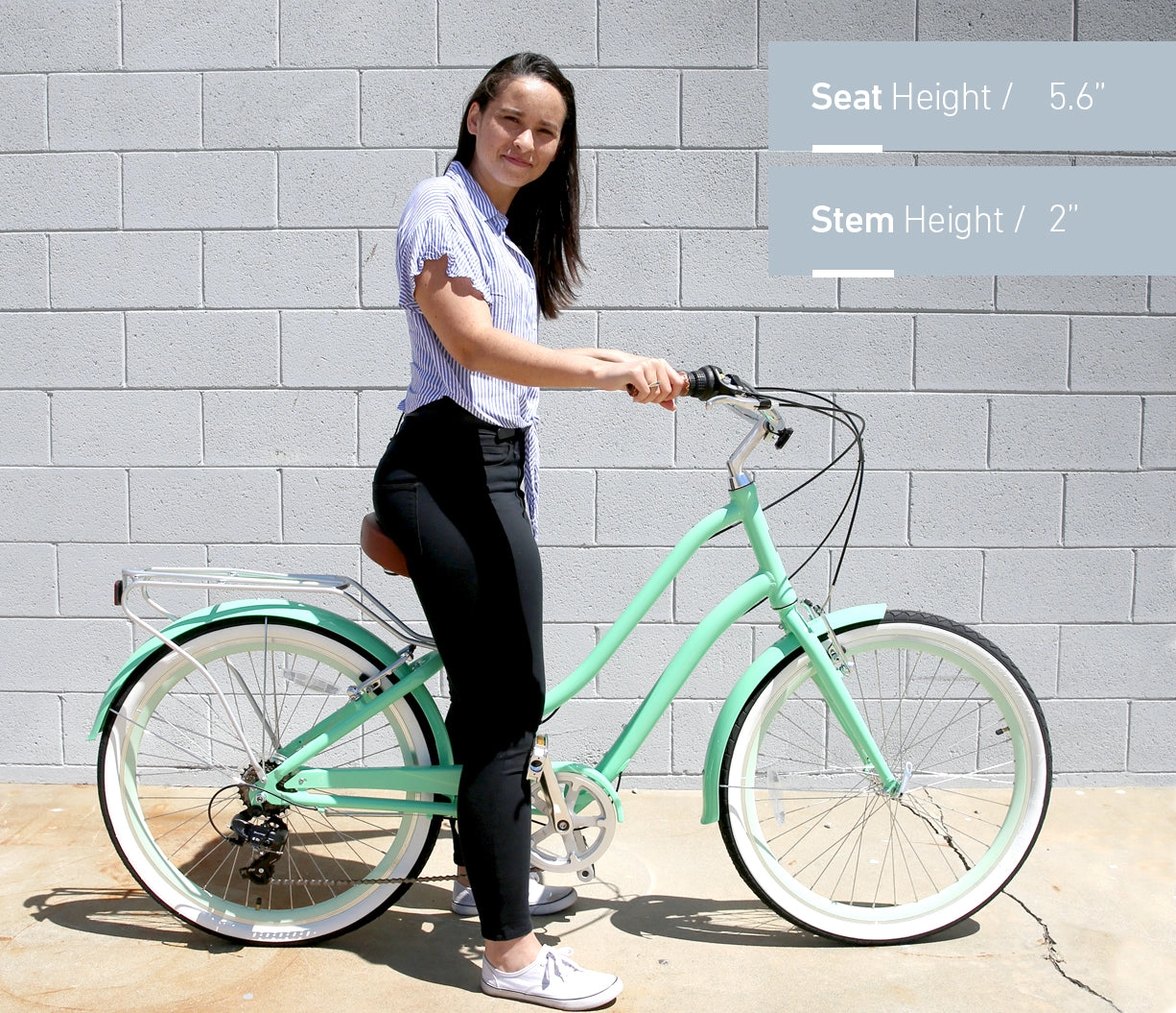 sixthreezero EVRYjourney Women's Casual Edition 7-Speed w/ Integrated Cable Lock, Light and Basket