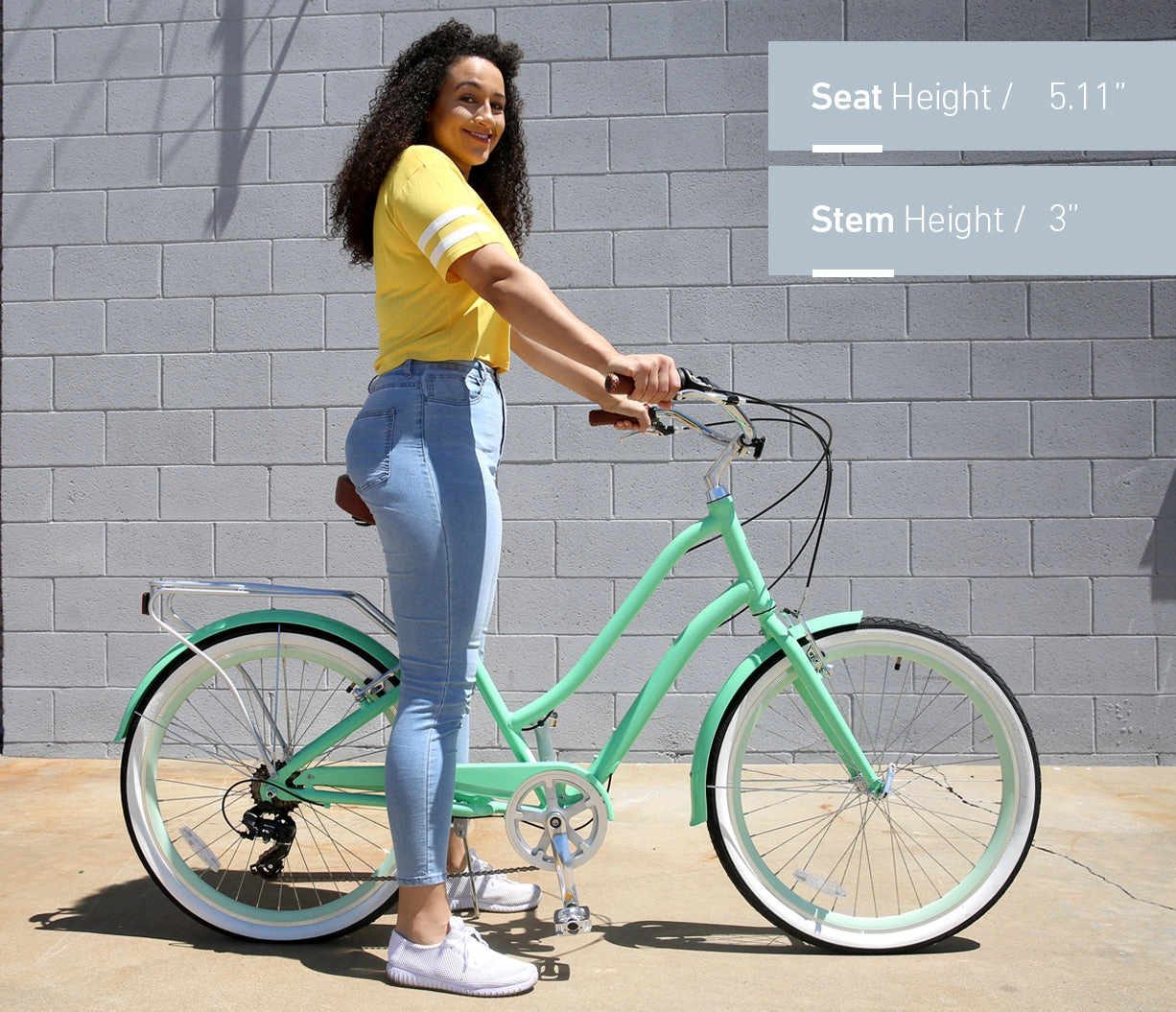 sixthreezero EVRYjourney Women's Casual Edition 7-Speed w/ Integrated Cable Lock, Light and Basket