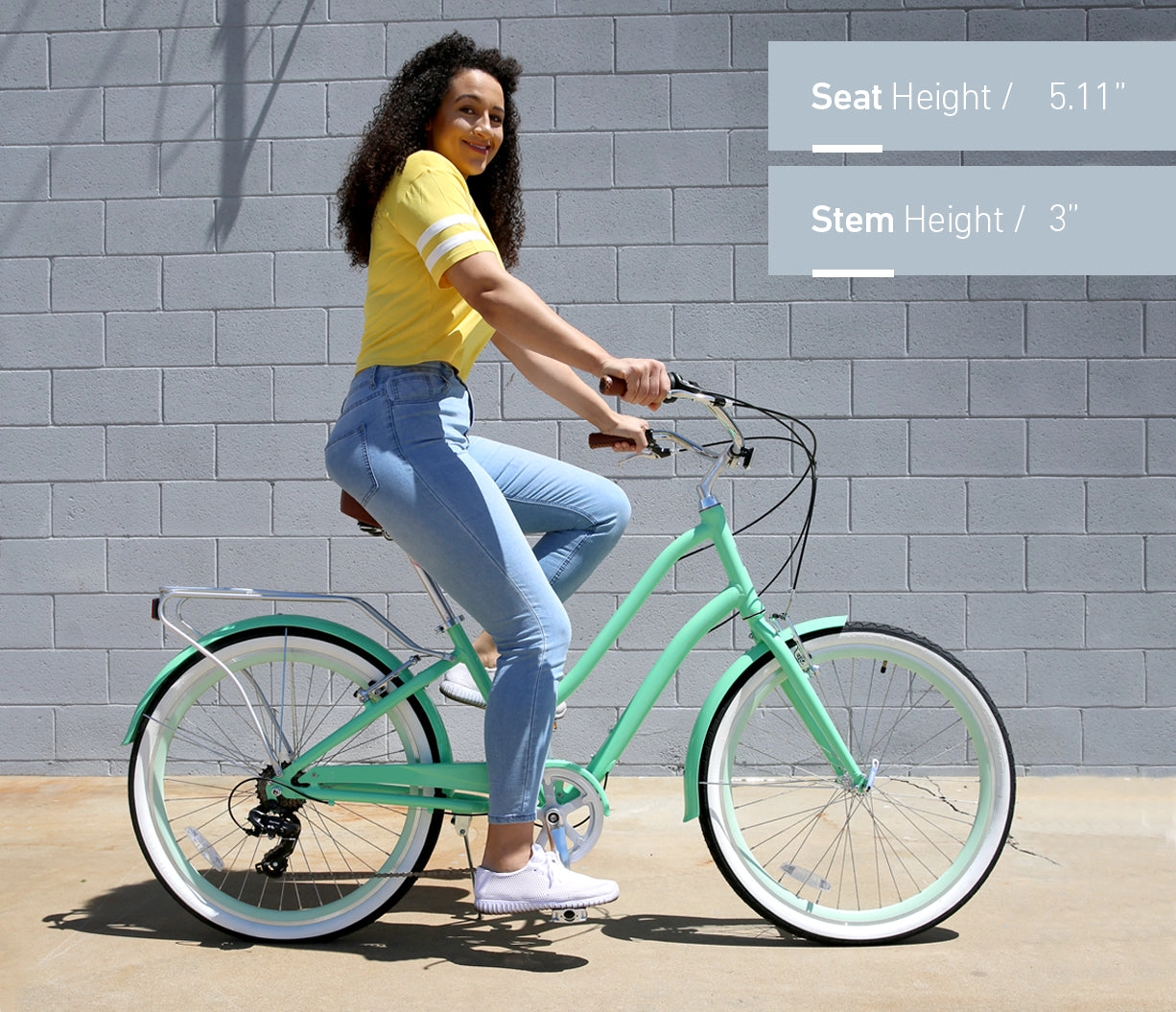 sixthreezero EVRYjourney Women's Casual Edition 7-Speed w/ Integrated Cable Lock, Light and Basket