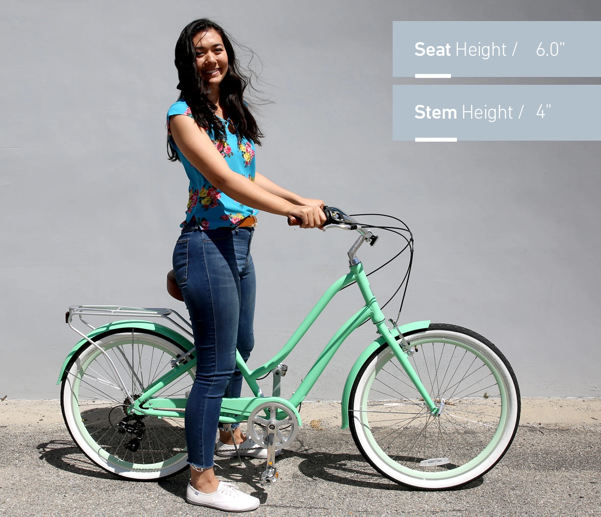 sixthreezero EVRYjourney Women's Casual Edition 7-Speed w/ Integrated Cable Lock, Light and Basket