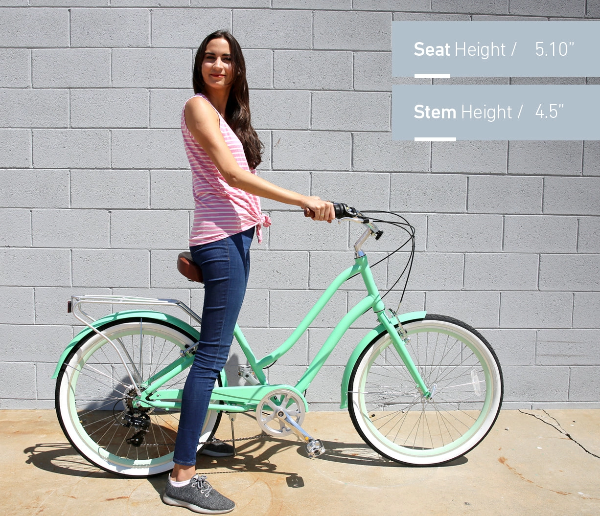sixthreezero EVRYjourney Women's Casual Edition 7-Speed w/ Integrated Cable Lock, Light and Basket