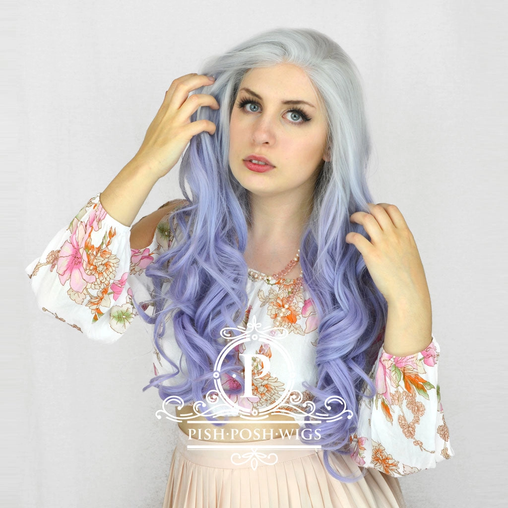 Stefani - Silver Purple Wig